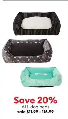 Petsmart Save 20% ALL dog beds offer