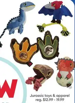 Petsmart Jurassic toys & apparel offer