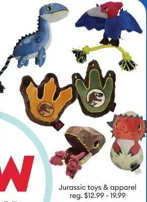 Petsmart Jurassic toys & apparel offer
