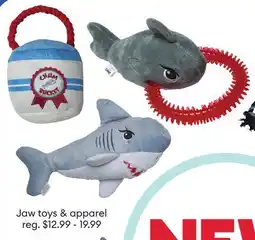 Petsmart Jaw toys & apparel offer
