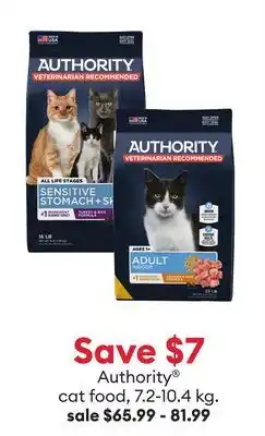 Petsmart Save $7 Authority cat food, 7.2-10.4 kg offer