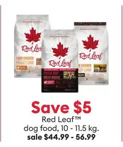 Petsmart Red Leaf dog food offer