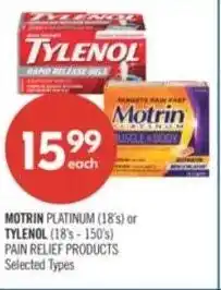 Shoppers Drug Mart Motrin platinum or tylenol offer