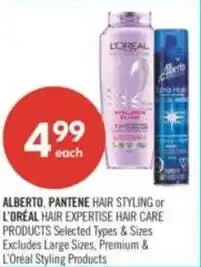 Shoppers Drug Mart Alberto, pantene hair styling or l'oréal hair expertise hair care products offer