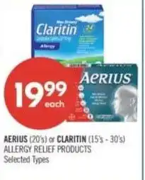 Shoppers Drug Mart Aerius or claritin offer