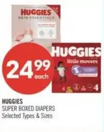Shoppers Drug Mart Huggies super boxed diapers offer