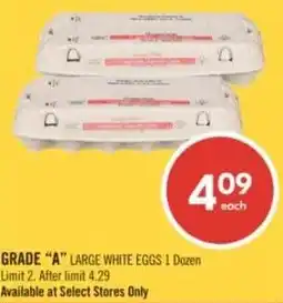 Shoppers Drug Mart Grade "A" large white eggs offer