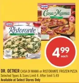 Shoppers Drug Mart Dr. Oetker casa di mama or ristorante frozen pizza offer
