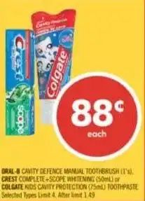 Shoppers Drug Mart Oral-B, crest or colgate offer