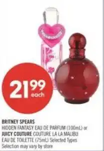 Shoppers Drug Mart Britney spears juicy couture offer
