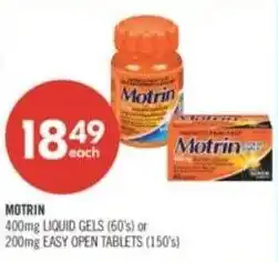 Shoppers Drug Mart Motrin offer