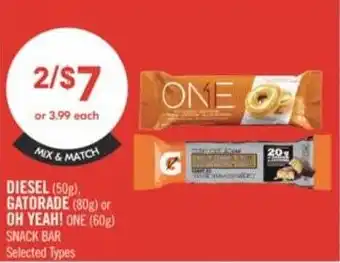 Shoppers Drug Mart Diesel, gatorade or Oh yeah offer
