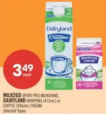 Shoppers Drug Mart Milk2go sport pro milkshake dairyland whipping offer