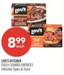Shoppers Drug Mart Lou's kitchen fully cooked entrees offer