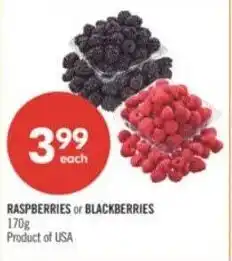 Shoppers Drug Mart Raspberries or blackberries offer