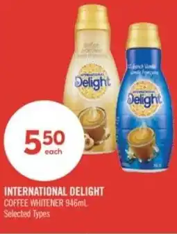 Shoppers Drug Mart International delight coffee whitener offer