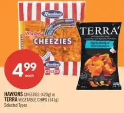 Shoppers Drug Mart Hawkins cheezies or terra vegetable chips offer