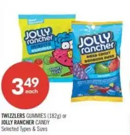 Shoppers Drug Mart Twizzlers gummies or jolly rancher candy offer