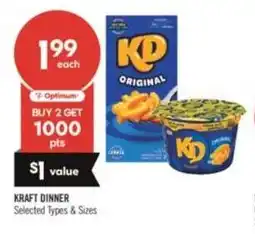 Shoppers Drug Mart Kraft dinner offer