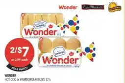 Shoppers Drug Mart Wonder hot dog or hamburger buns offer