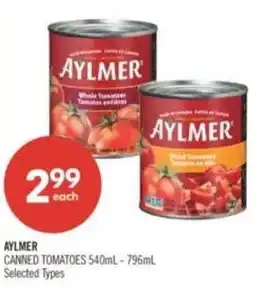 Shoppers Drug Mart Aylmer canned tomatoes offer
