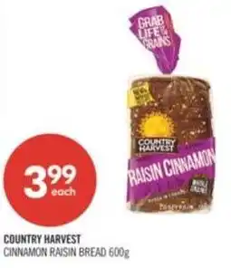 Shoppers Drug Mart Country harvest cinnamon raisin bread offer