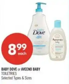 Shoppers Drug Mart Baby dove or aveeno baby toiletries offer