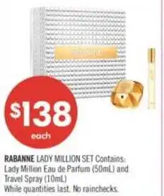 Shoppers Drug Mart Rabanne lady million set offer