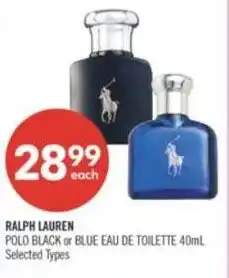 Shoppers Drug Mart Ralph lauren polo black or blue eau de toilette offer