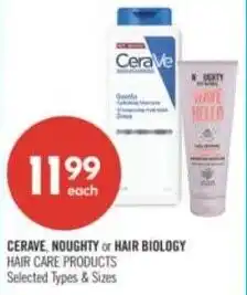 Shoppers Drug Mart Cerave, noughty or hair biology offer