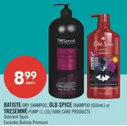 Shoppers Drug Mart Batiste dry shampoo and old spice shampoo offer