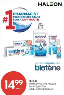 Shoppers Drug Mart BIOTÈNE drymouth oral care products offer