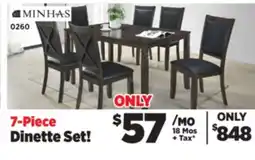 Surplus Furniture Bristol Grey 7Pc Dinette Set offer