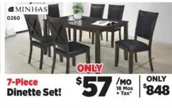 Surplus Furniture Bristol Grey 7Pc Dinette Set offer