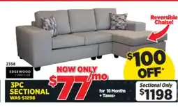 Surplus Furniture Kirkland Platinum 3Pc Sectional offer