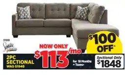 Surplus Furniture Mahoney Chocolate 2Pc Sectional offer