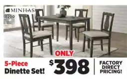 Surplus Furniture Kaylee Weather 5Pc Dinette Set offer