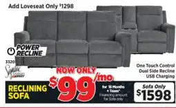 Surplus Furniture Barnsana Grey Power Reclining Sofa offer