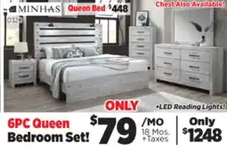 Surplus Furniture Derby White 6-Piece Queen Bedroom Set offer