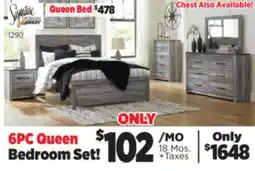 Surplus Furniture Bronyan Grey 6-Piece Queen Bedroom Set offer