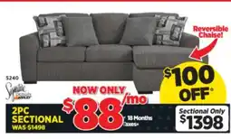 Surplus Furniture Gardiner Pewter 2Pc Sectional offer