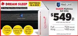 Surplus Furniture Dream Sleep Queen Mattress Set offer