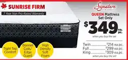 Surplus Furniture Sunrise Queen Mattress Set offer