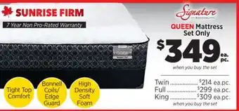 Surplus Furniture Sunrise Queen Mattress Set offer