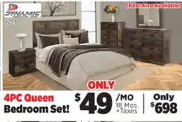 Surplus Furniture Montana 4-Piece Queen Bedroom Set offer