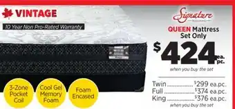 Surplus Furniture Vintage Queen Mattress Set offer