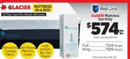 Surplus Furniture Galcier Queen Mattress Set offer