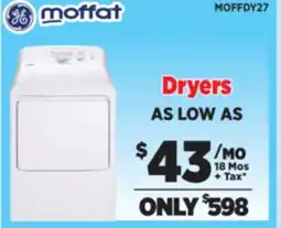Surplus Furniture Dryers As Low As offer