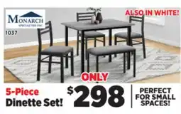 Surplus Furniture Grey/Black 5Pc Dinette Set offer