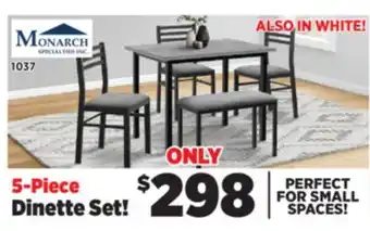 Surplus Furniture Grey/Black 5Pc Dinette Set offer